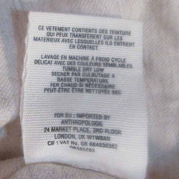 HEI HEI Anthropologie Cotton Linen Dolman Crop Ladder Jacket Top size XS/S - Picture 10 of 11